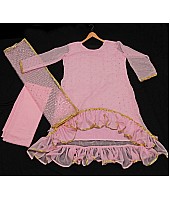 Baby pink georgette salwar suit