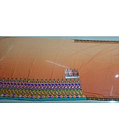 Beautiful designer orange embroidered festival saree