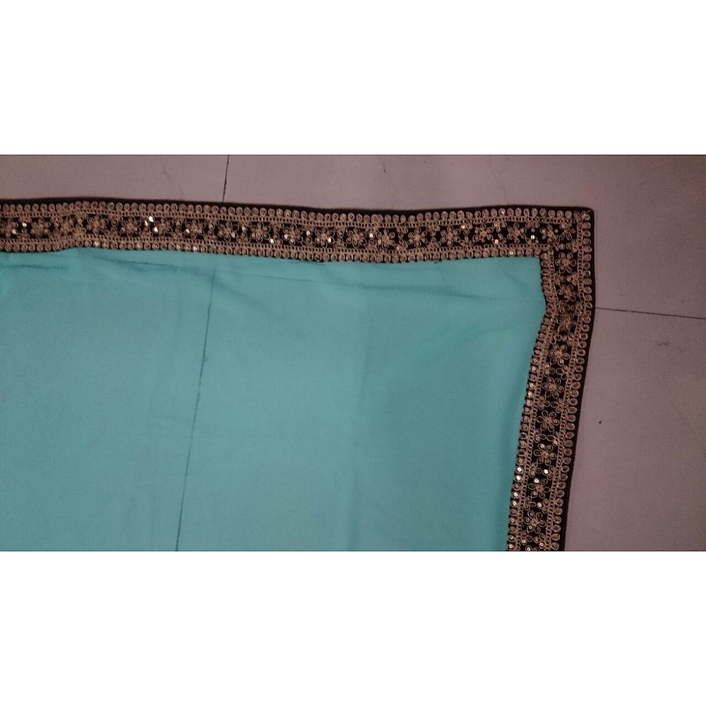 mahaveer Beautiful rama  saree with heavy blouse