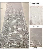 white georgette bember beautiful white embroidered ceremonial saree