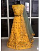 yellow banglori silk designer embroidered lehenga choli