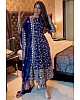 Blue georgette sequence embroidered anarkali suit