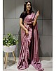 Dusty rose booming silk ready to wear saree