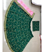 Green banglory silk embroidered wedding lehenga choli