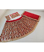 Multicolored thread embroidered net sequence work wedding lehenga choli