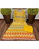 Mustard yellow georgette embroidered top with plazzo 