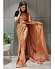 Orange booming silk ready to wear saree