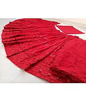 Red georgette heavy embroidered wedding lehenga choli