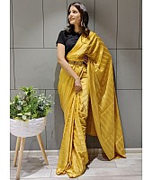 Yellow booming silk ready to wear saree