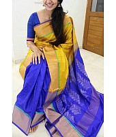 Beautiful Blue Printed Wedding Saree