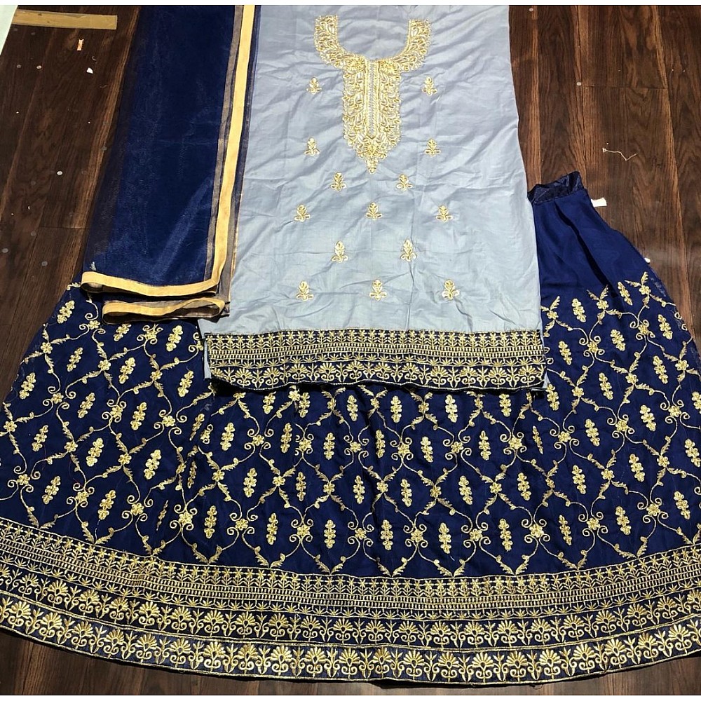 Beautiful embroidered lehenga suit