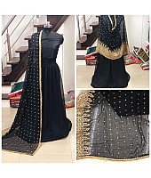 black banglori silk embroidered partywear lehenga