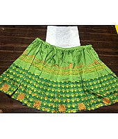 green printed banglori silk lehenga