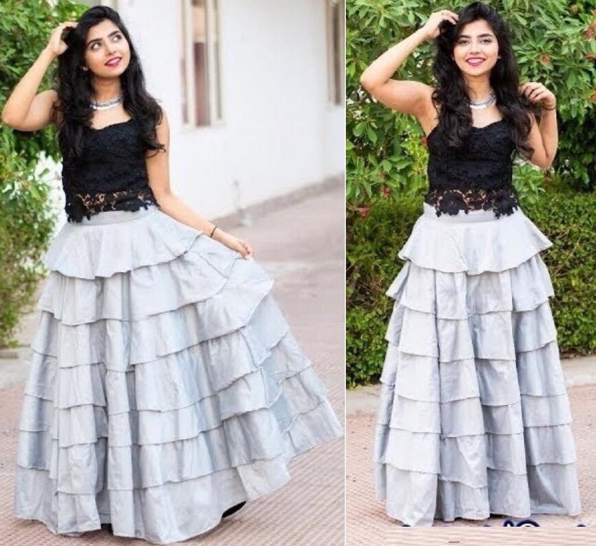 Buy online Self Design Ruffled Lehenga Choli Set With Dupatta from ethnic  wear for Women by Fabcartz for ₹1599 at 73% off | 2023 Limeroad.com