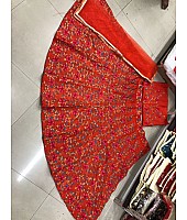 orange tapeta silk heavy embroidered bollywood style lehenga