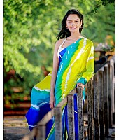 multicolored georgette stylist casual wear saree