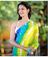 multicolored georgette stylist casual wear saree