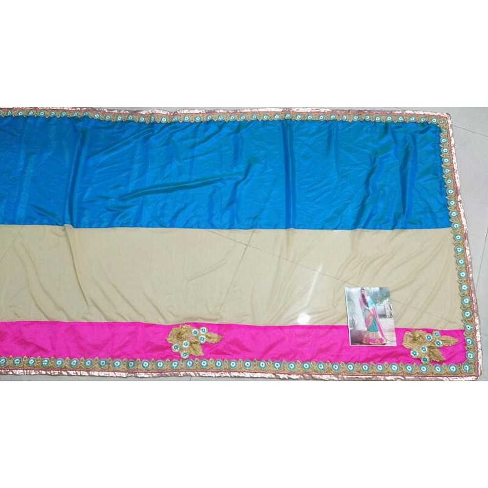 Beauitufl multicolor embroidered wedding saree