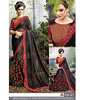 Beautiful black embroidered ceremonial saree