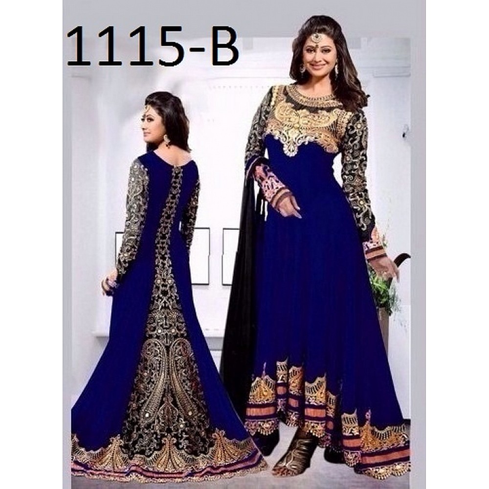 Beautiful Blue embroidered Ceremonial Salwar Suit