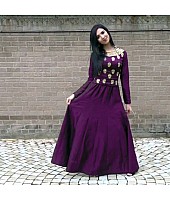Beautiful Coffee embroidered Ceremonial Anarkali Suit