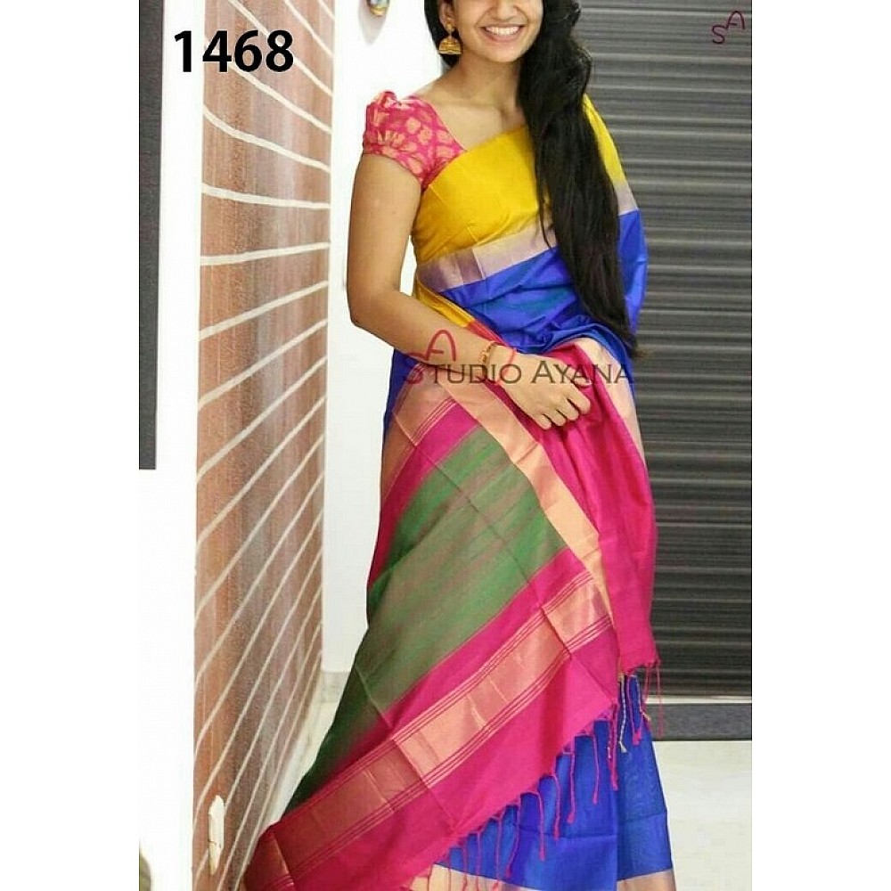 Beautiful Multicolor Printed Wedding Saree