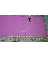 Beautiful pink embroidered saree