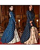 Blue tapeta silk designer bollywood style gown