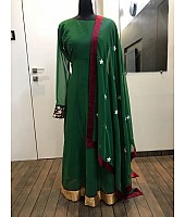 Bollywood green georgette anarkali suit