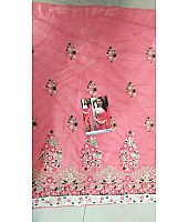 Bollywood pink embroidered wedding saree
