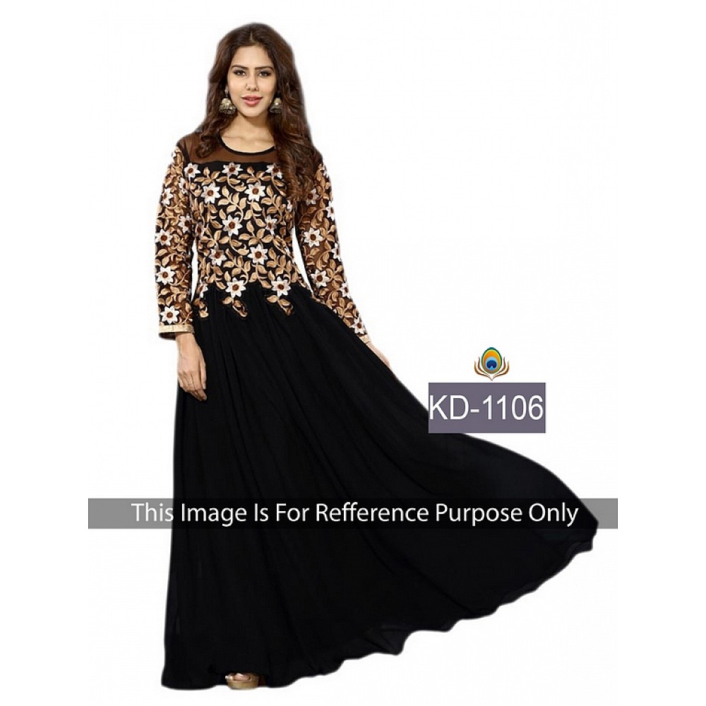 bollywood style black gown