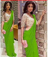 Bollywood style multicolor partywear saree