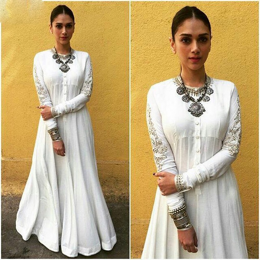Bollywood style white gown