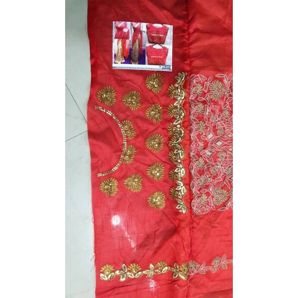 Designer heavy embroidered wedding saree