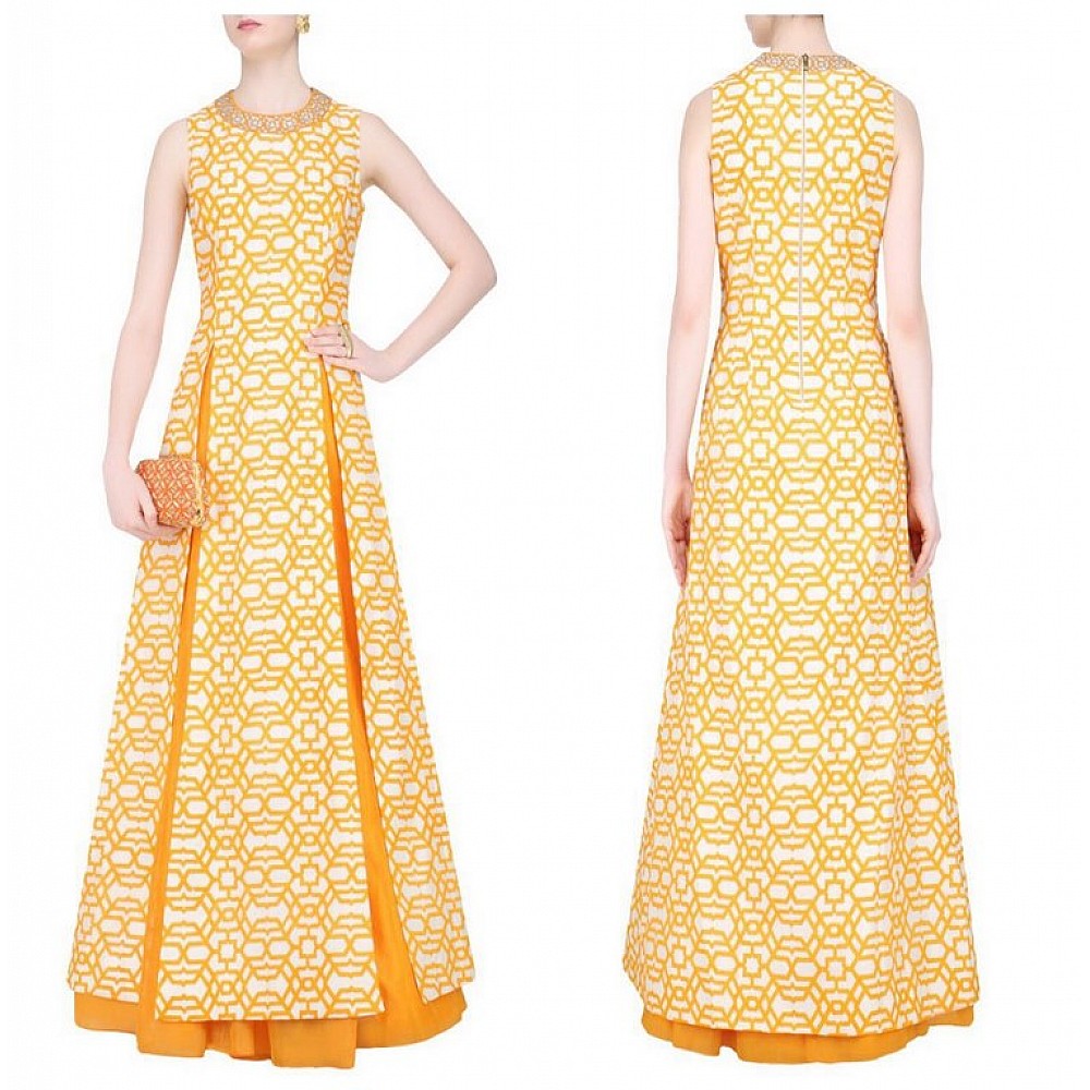 Designer Pretty look yellow kurti