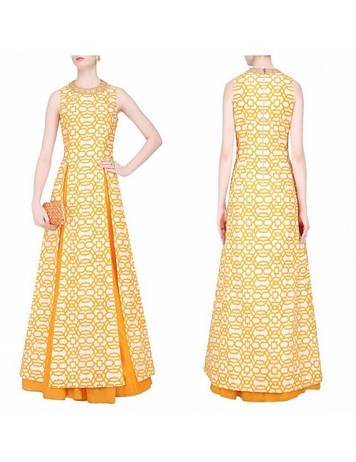 Designer Pretty look yellow kurti