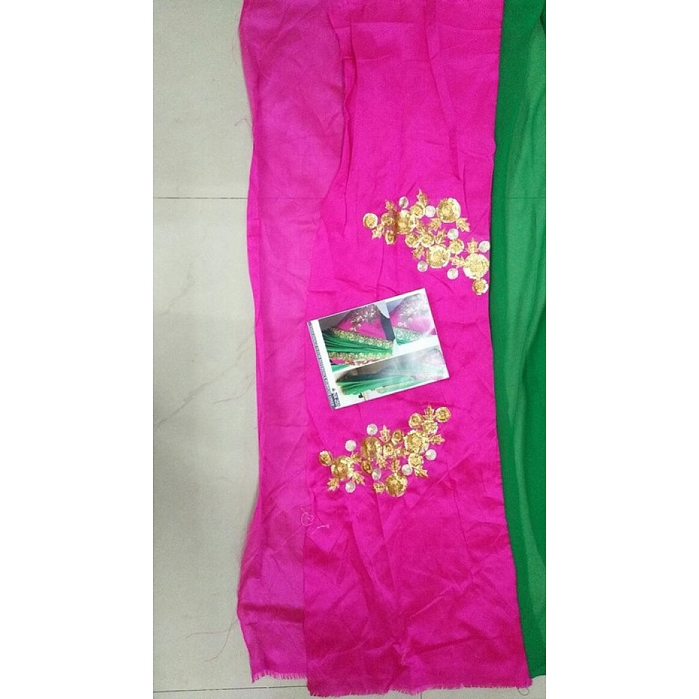Fabulous Green embroidered Wedding saree