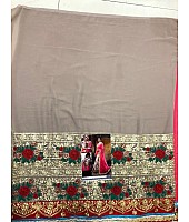 fabulous magento georgette embroidered wedding saree