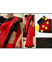 Gorgeous partywear saree with sequence blouse
