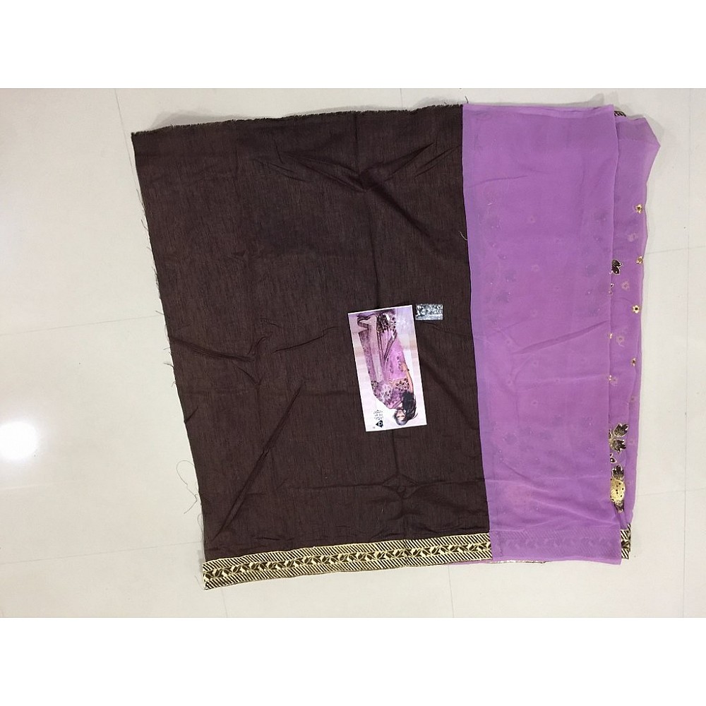 Gorgeous Purple embroidered Wedding Saree