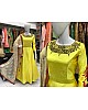 Gorgeous yellow handworked anarkali suit for wedding