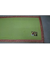 mahaveer parrot green ceremonial embroidered saree