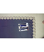 Mahaveer Designer embroidered blue saree