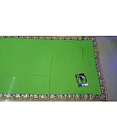 Mahaveer Designer embroidered green and cream saree