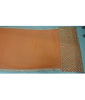 mahaveer orange ceremonial embroidered saree