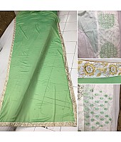 Pista green rangoli silk wedding saree