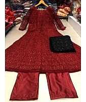Heavy chain stitch embroidery work gown