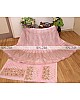 Baby pink mono net embroidered wedding lehenga choli