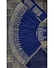 Blue tafeta silk heavy embroidered wedding lehenga choli