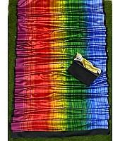 Rainbow ultra satin digital printed saree